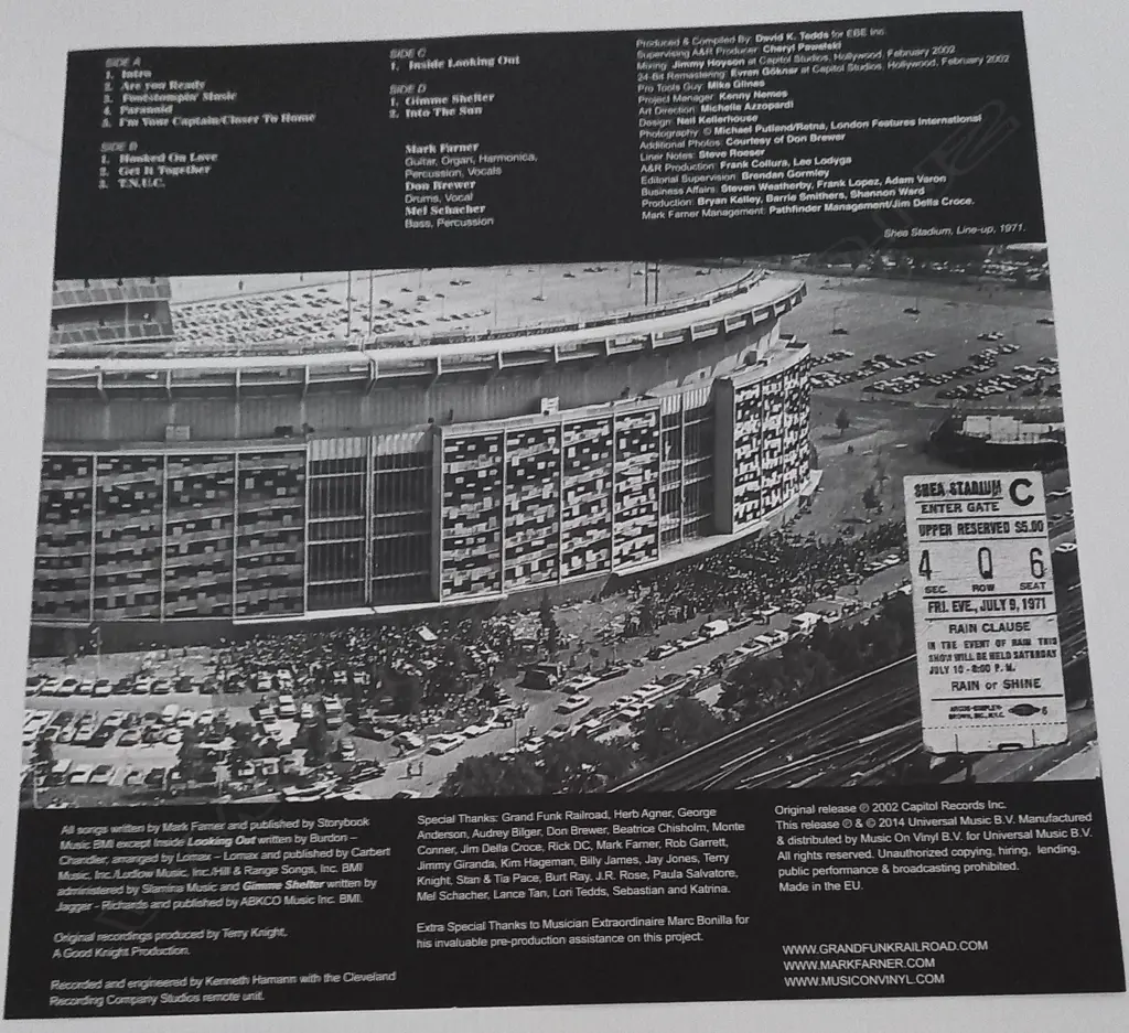 Grand Funk Railroad, Live The 1971 Tour (Double album) Image 1++